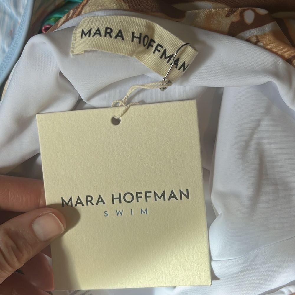 NWT Mara Hoffman Maddy One-Piece Swimsuit High waisted Cut Outs Adjustable - Picture 5 of 7